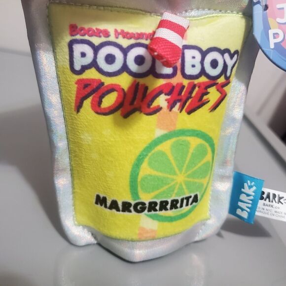 Barkbox Pool Boy Pouches Margrrita S Dog Toy crazy Crinkle,squeaker - Picture 2 of 6